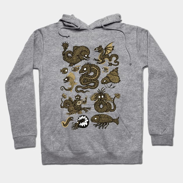 Sea Monsters assorted 2 Hoodie by djrbennett